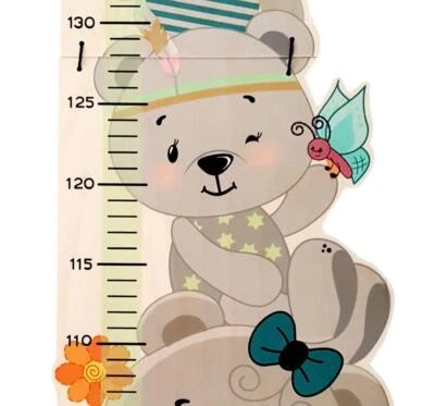 Wood Decoration Height Chart Bears Bxlxh 220x20x760mm New Measure Messholz Skala - Image 1 of 2