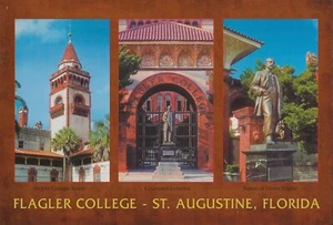 Postcard Florida FL St Augustine Flagler College Statue Henry Flagler NrMINT - Picture 1 of 1
