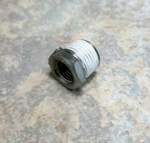 1/2" MNPT x 1/4" FNPT Galvanized Steel Hex Bushing • Schedule 40 - Picture 1 of 4
