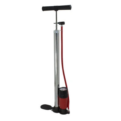 Bomba de aire manual pie bicicleta neumático baloncesto fútbol fútbol pelota piscina cromo Foto 1 de 3