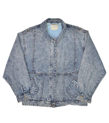 Chaqueta Vintage Sergio Valente Mujer L Jean Lavado Ácido Piedra Denim Retro Años 90 Foto 1 de 4