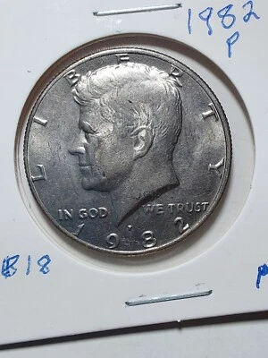 1982-P Kennedy Half Dollar Filled In 'P' Mint Mark - Image 1 of 2