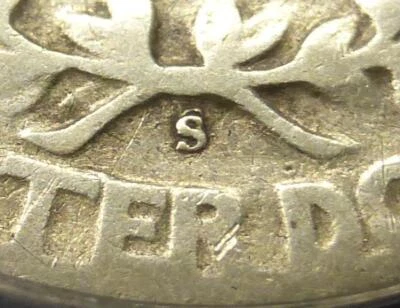 1950 S/S ANACS F12 FS-501 RPM-1 Washington Silver Quarter, Re-Punched Mint Mark - Image 1 of 4