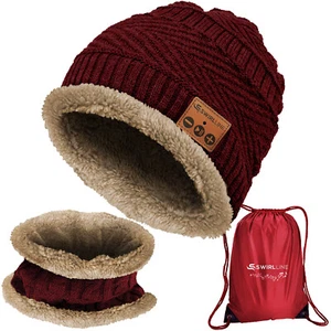 Kabelloser Bluetooth Musik warme Beanie Mütze Smart Kappe & Schal Headset Kopfhörer - Bild 1 von 7