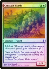 Caravan Hurda FOIL Zendikar NM White Common MAGIC THE GATHERING CARD ABUGames