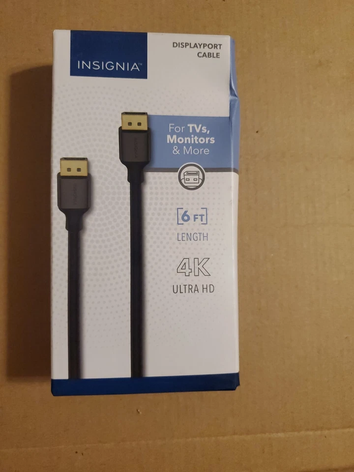 Insignia 6' DisplayPort to DisplayPort Cable 4K for TV's and Monitors - Black - Image 1 of 1