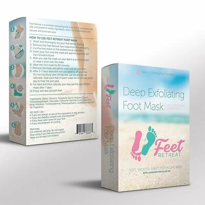 BEST Foot Mask Exfoliate Foot Mask Socks Booties Touch Soft Foot Peel Mask Easy - Image 1 of 4