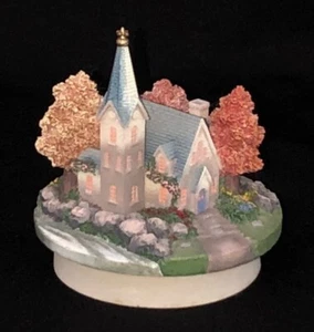 Thomas Kinkade - Mountain Church #28000 Jar Candle Topper Cap - Picture 1 of 4