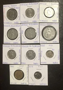 1975-2013 PAZIFISCHE OZEANINSELN - 20 MÜNZEN LOT - FIDSCHI,FRANZÖSISCH-POLYNESIEN - Bild 1 von 4
