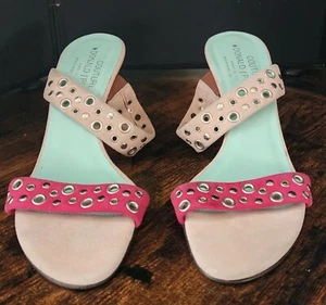 Sandalias de tacón de aguja rosa de alta costura Donald J para mujer talla 8,5 N - Imagen 1 de 7