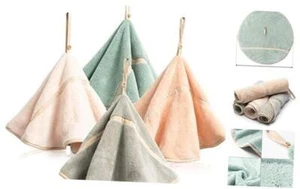4Pcs Hanging Hand Towels with Loop Absorbent Coral Fleece Bathroom Hand - Picture 1 of 7