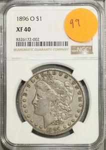 1896 O Morgan Silver Dollar NGC XF 40 Extra Fine #2-002 - Picture 1 of 2