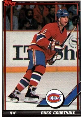Russ Courtnall RW Canadiens Topps Ice Hockey Card No 119 1991 - Image 1 of 2