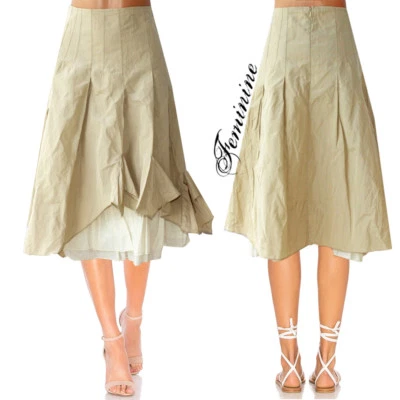 Zipfel Elfen Lagenlook Rock Midirock Lagenrock Knitter Crash Optik NEU Gr.36 38  - Bild 1 von 4