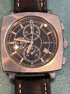 RELOJ CUADRADO VINTAGE DKNY SPORT DAY CRONÓGRAFO CUARZO PARA HOMBRE GRANDE ACERO SÓLIDO S Foto 1 de 4