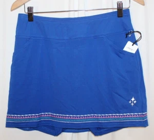 NUEVO JoFit MEDIANO Azul Golf Falda Skort Bordado Ribete - Imagen 1 de 2