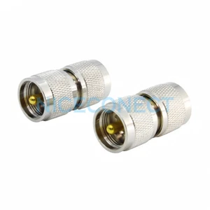 1x Adaptador UHF Macho a UHF PL259 Macho Enchufe Conector Recto Para Radio Bidireccional - Imagen 1 de 4