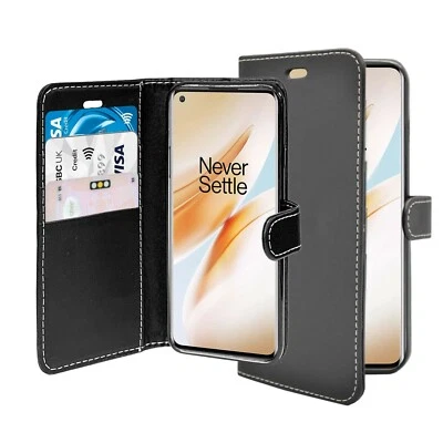 For OnePlus 8 Phone Case Wallet Flip PU Leather In Various Colours Cover - Image 1 of 4