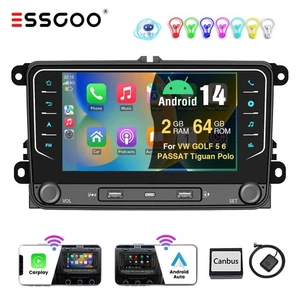 Autoradio Android 14 CarPlay 64G GPS SAT NAV para VW GOLF 5 6 Passat Polo Caddy - Imagen 1 de 19