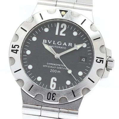 BVLGARI Diagono Scuba SD38S Date black Dial Automatic Men's Watch_905984 - Image 1 of 4