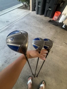 Adams Speedline Uniflex Graphite Shaft 10.5* Driver, 3 Wood & 5 Wood Set! - Picture 1 of 20