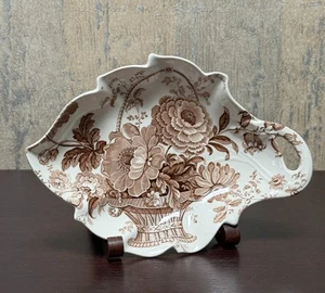 Vintage Charlotte Royal Crownford Ironstone Small Leaf Shaped Bowl Dish England - Picture 1 of 5
