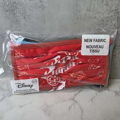 New Disney Pixar Cloth Face Mask 4 Pack  Adult Pizza Planet Coco Up XL  - Image 1 of 2