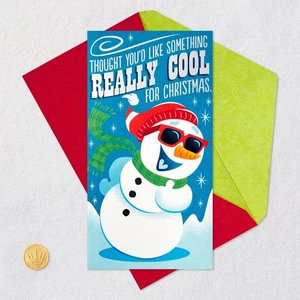 10 Pack Hallmark Money Holder Christmas Cards Funny Snowman Pop-Up Design - Picture 1 of 8