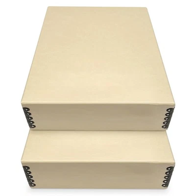 Caja de almacenamiento de archivo caja de museo frontal sin ácido con borde de metal para almacenamiento... Foto 1 de 4