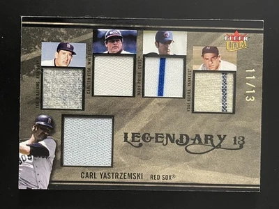 2004 Fleer Ultra Legendary Albert Pujols Carl Yastrzemski Stan Musial /13 Patch - Image 1 of 2