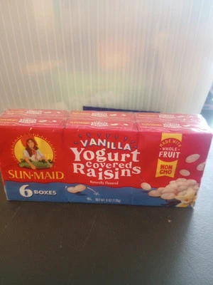 Sun-Maid Vanilla Yogurt Coated Raisins - (6 Pack) 1 oz Snack-Size Box FRESH - Image 1 of 2