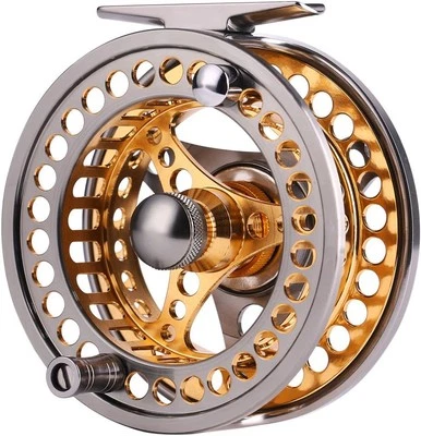 Sougayilang Fly Fishing Reel Large Arbor 2+1 BB with 7/8 Reel, Gold  - Image 1 of 4