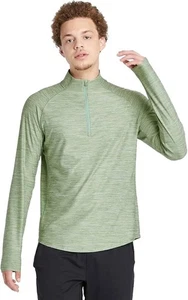 ALL IN MOTION Men's 1/4 Zip Pullover Sweatshirt Sz L Green Long Sleeve... - Picture 1 of 7