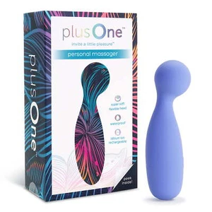 plusOne Vibrating Personal Soft Touch Massager 10 Vibration Settings, Waterproof - Picture 1 of 14