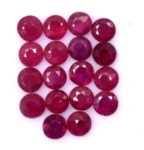 1.41 Cts Natural Ruby Round Cut 2.50 mm Lot 18 Pcs Calibrated Loose Gemstones - Picture 1 of 4