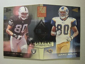 *1374/1600* 2002 Donruss Elite Prime Numbers #PN10 Jerry Rice / Isaac Bruce - Picture 1 of 2