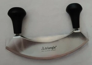 Triangle Mincing Knife - 18cm made in Germany wiegemesser double blade new - Picture 1 of 10