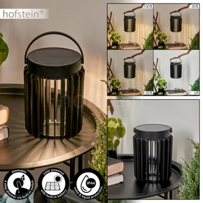 Solar LED Außen Tisch Leuchte dimmbar Garten Balkon Lampe Lichteffekt USB Akku - Bild 1 von 4