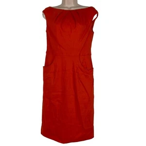 Adrianna Papell Sheath Dress Women's Size 8 Sleeveless Knee Length Linen Blend - Picture 1 of 15