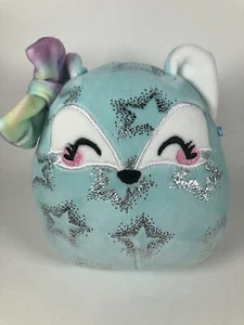 Kellytoy Claires Squishmallow Posey The Husky Dog 5” Blue Glitter Stars Plush  - Picture 1 of 13