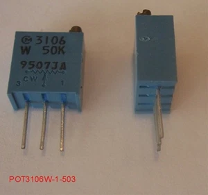 MURATA POT3106 SERIES 50 Kohms 25-TURNS POTENTIOMETERS (4 PCS) - Picture 1 of 1