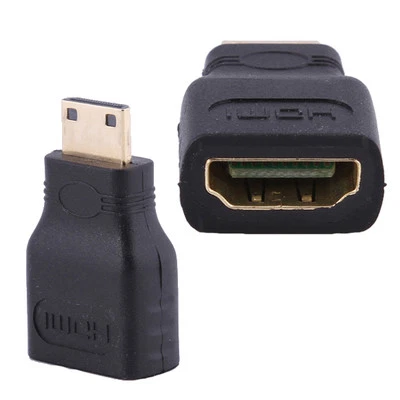 Mini HDMI Male Type C to Female Type A Adapter Connector for 1080p 3D TV HDTV - Image 1 of 3