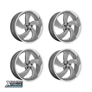 US Mags U133 Desperado Anthracite Milled Diamond Cut 24X9 5X127 01mm Set 4 - Picture 1 of 1
