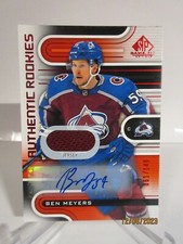 2022-23 SP GAME USED RED ROOKIE JERSEY AUTO BEN MEYERS RC #061/149