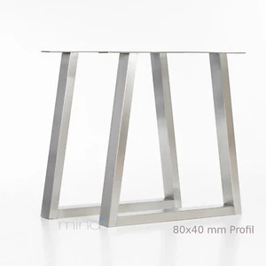 mina concept Tischgestell Edelstahl Tischbein Tischkufe TR ED 8040  (1 Stück) - Bild 1 von 5