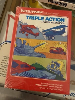 Sealed Triple Action Sears Tele-Games Intellivision Game Cartridge New - Image 1 of 4