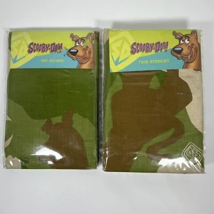 Vintage Scooby-Doo Camo Twin Size Bed Skirt Dust Ruffle & Valance New In Package - Picture 1 of 2