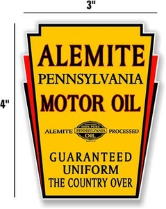 4" ALEMITE MOTOR OIL GAS PUMP TANK DECAL LUBESTER DECAL STICKER - Picture 1 of 1