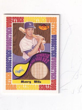 2001 MAURY WILLS TOPPS AMERICAN PIE WOODSTOCK GU BAT RELIC LOS ANGELES DODGERS