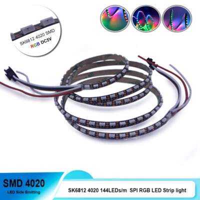 WS2812B Side Emitting Digital LED stirp light 4020 RGB SK6812 5V 144LEDs/m - Image 1 of 4